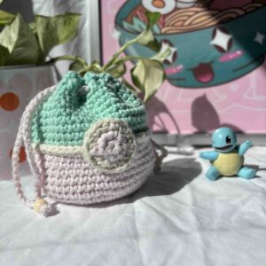 Le Pochon Pokéball - Mint & Pastel Pink