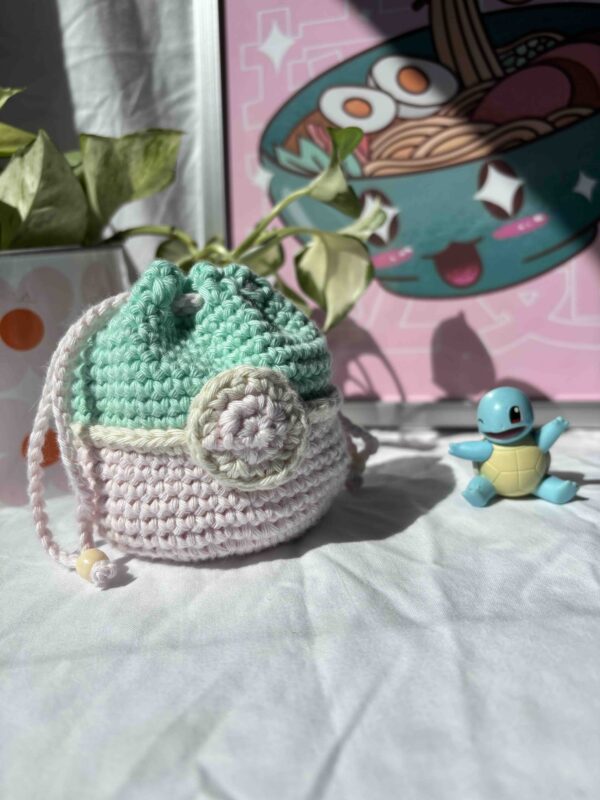 Le Pochon Pokéball - Mint & Pastel Pink